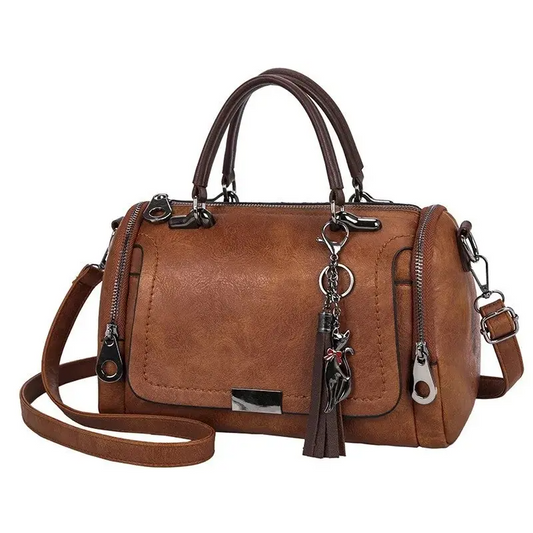 Genuine Leather Handbag - Vaena