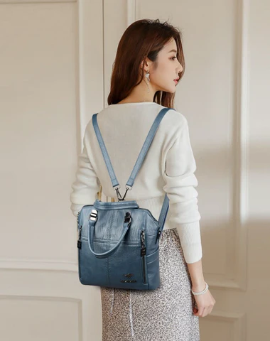Leather Backpack Handbag Vivette