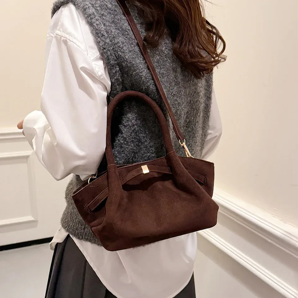 Suede Handbag - Liora