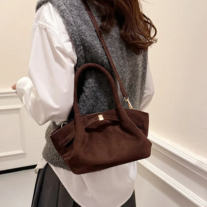 Suede Handbag - Liora