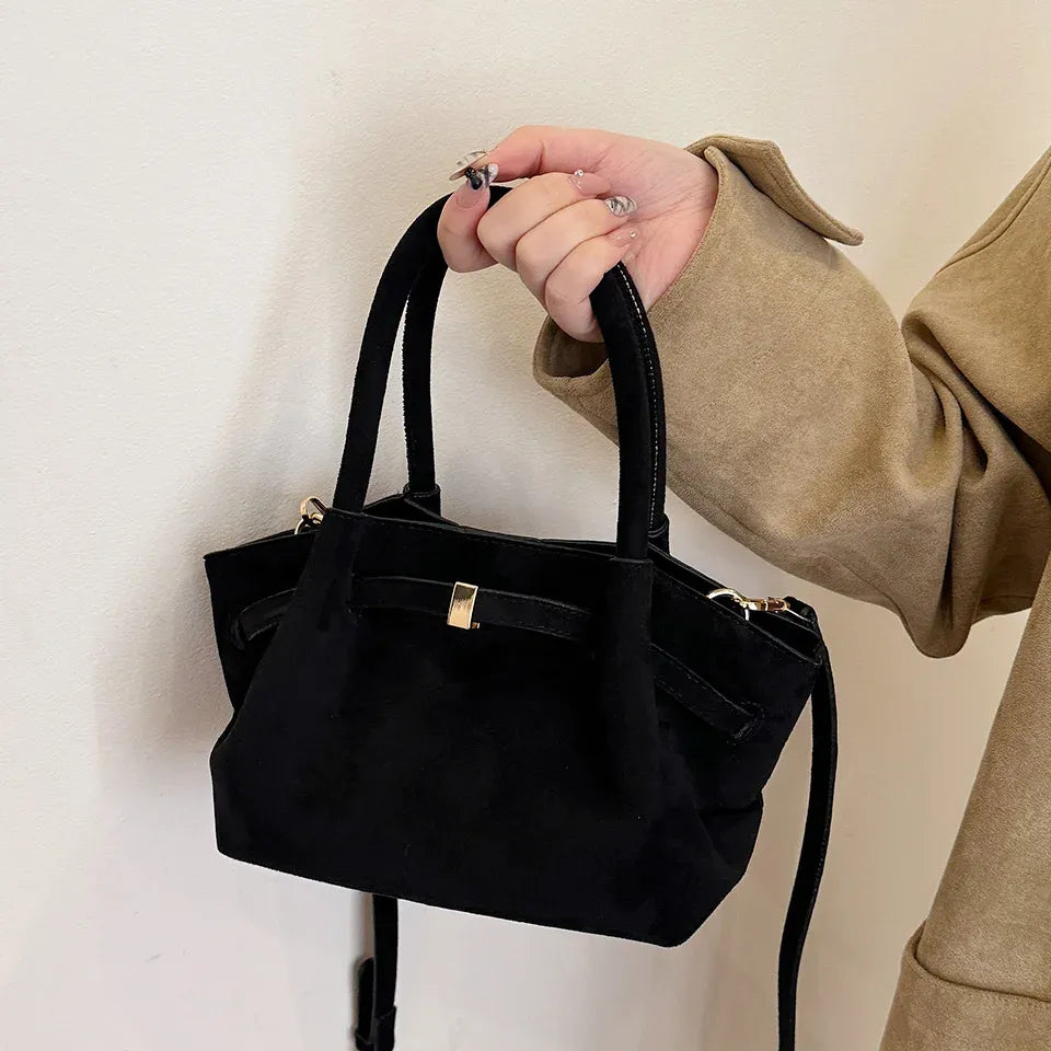 Suede Handbag - Liora