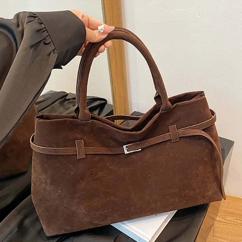 Women's Suede Tote Handbag - Esmé