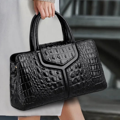 Handbag in Genuine Leather - Crock