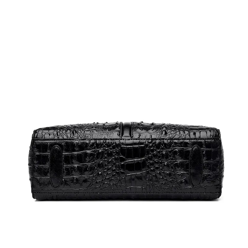 Handbag in Genuine Leather - Crock