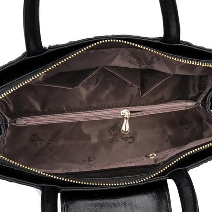Handbag in Genuine Leather - Crock