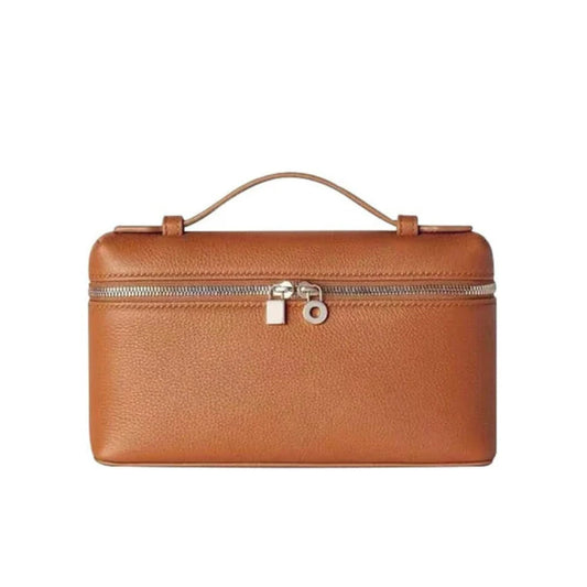 Pink Small Genuine Leather Tote Handbag