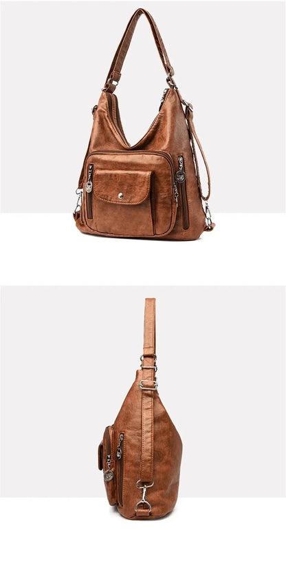 Genuine Leather Women's Handbag - Lim