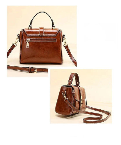 Genuine Leather Handbag - Nina