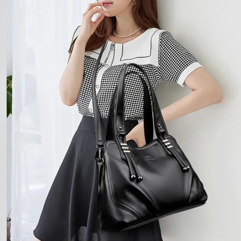Genuine Leather Women's Handbag - Valentina