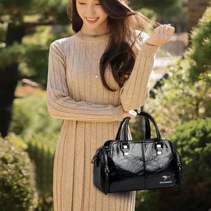 Genuine Leather Handbag - Jade