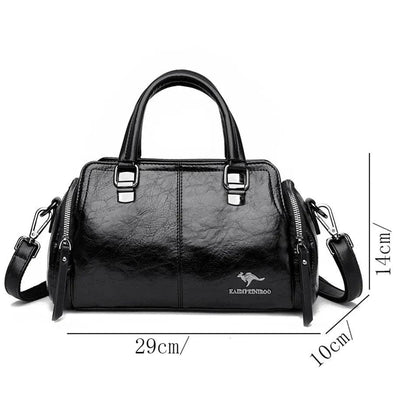 Genuine Leather Handbag - Jade