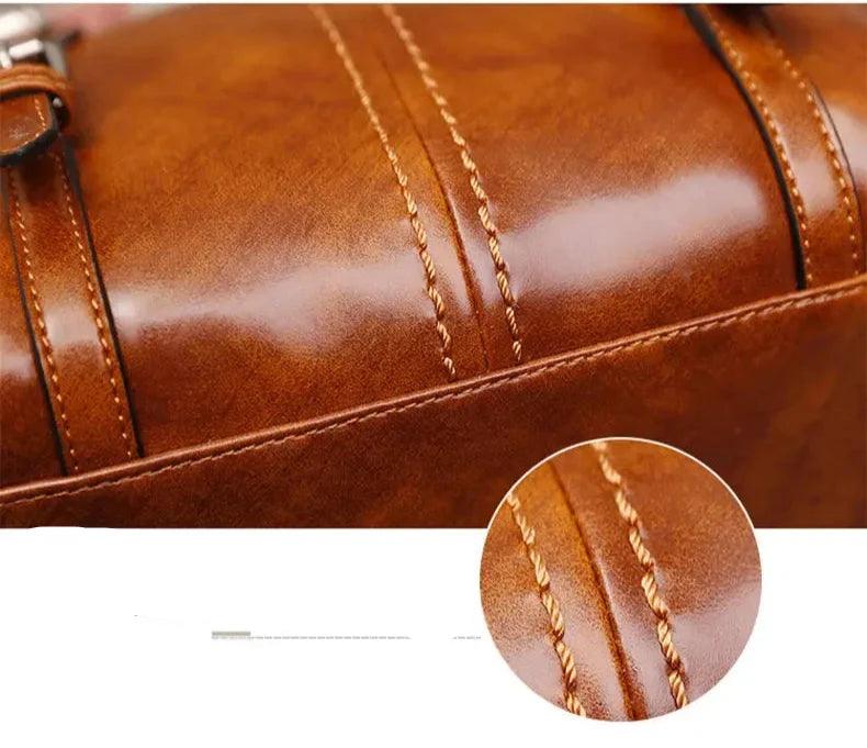 Genuine Leather Handbag - Lia
