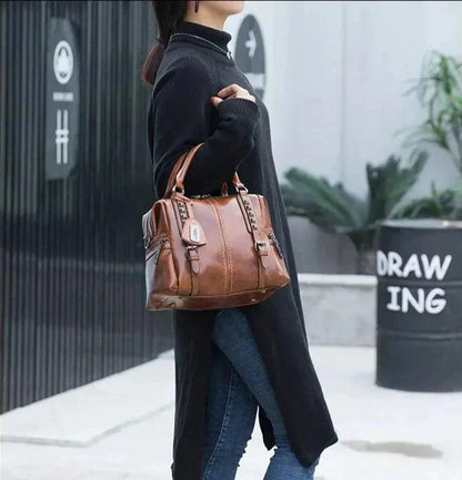 Genuine Leather Handbag - Lia