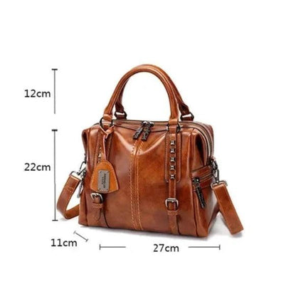 Genuine Leather Handbag - Lia