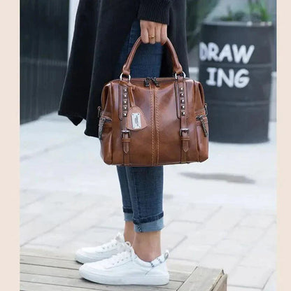 Genuine Leather Handbag - Lia