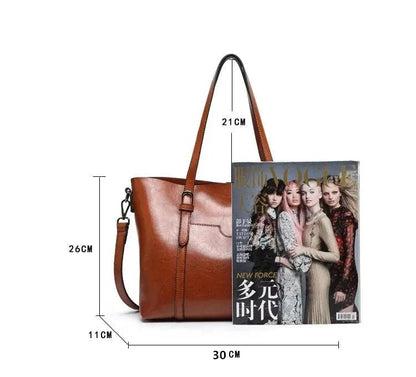 Genuine Leather Handbag - Mother