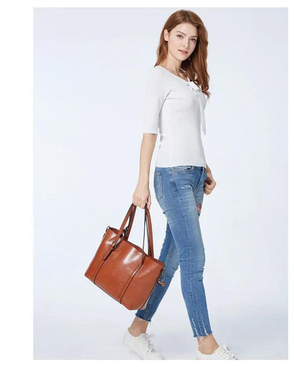 Genuine Leather Handbag - Mother