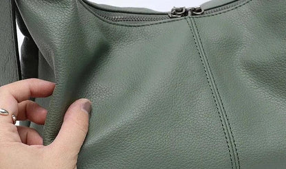 Genuine Leather Messenger Handbag - Agatha