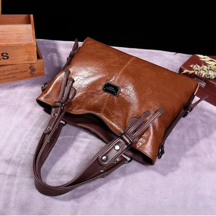 Genuine Leather Handbag - Olivia
